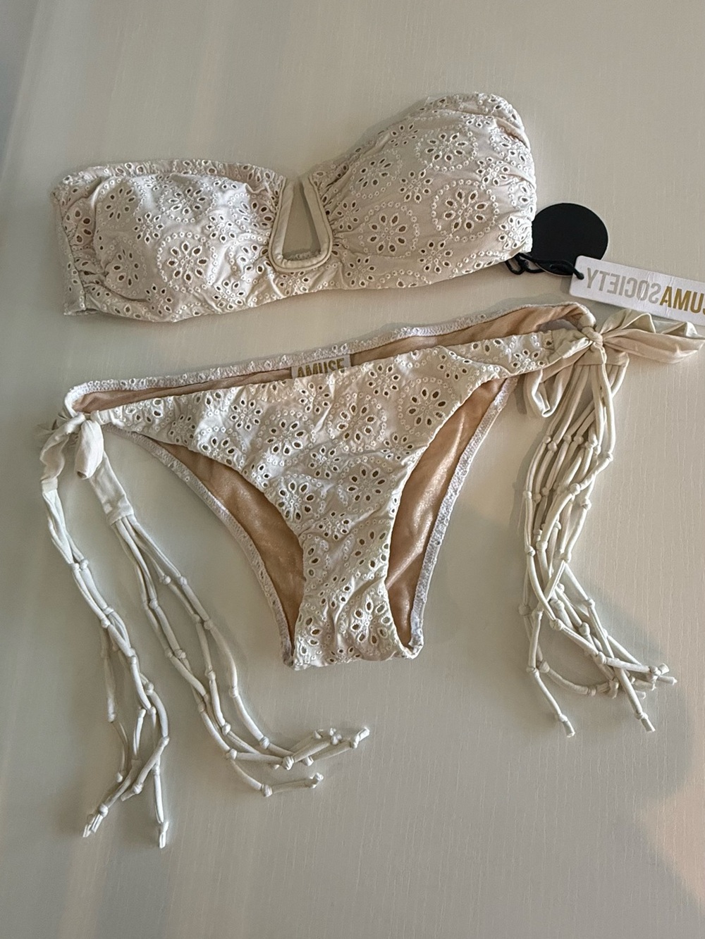 Amuse Society Eyelet Bikini Set